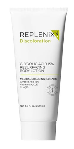 Replenix Glycolic Acid 15 Resurfacing Body Lotion MedicalGrade Brightening Hydrating Exfoliating Cream for Skin Discolor