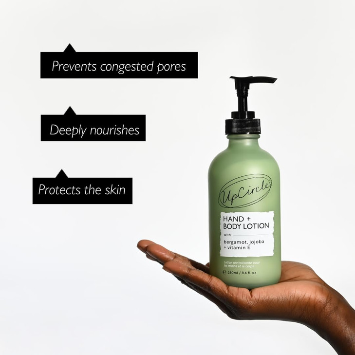 UPCIRCLE Hand Body Lotion with Bergamot Water 845oz For Nourishing Repairing Glycerin Jojoba Natural Vegan Cruelty Free
