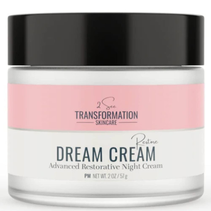 Dream Cream Menopause Skincare Night Cream Wake Up Rested Restored with Hyaluronic Acid Niacinamide Peptides Melatonin a