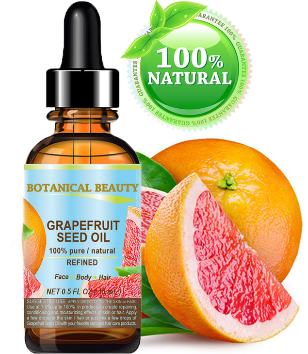 GRAPEFRUIT SEED OIL 100 Pure Natural Undiluted Refined COLD PRESSED CARRIER OIL Not Essential Oil 05 Floz 15 ml For Skin
