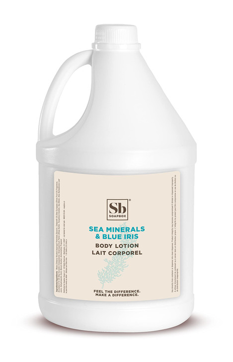 Soapbox Body Lotion Sea Minerals Blue Iris Moisturizing Body Cream Vegan Natural Cruelty Free Hydrating Hand Lotion Refi