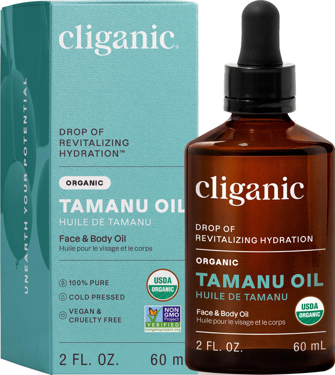 Cliganic USDA Organic Tamanu Oil 100 Pure For Face Hair Skin Natural Cold Pressed Unrefined HexaneFree
