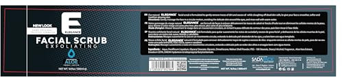 Elegance Natural Face Scrub 169 Oz Aloe Vera Based Facial Scrub Exfoliate and Eliminate Impuritites for a Healthy and Hy