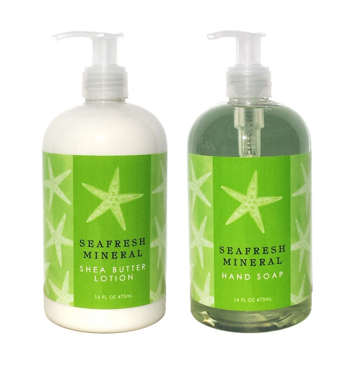 Greenwich Bay Hand Body Lotion and Hand Soap Duo Set Enriched With Shea Butter 16 oz ea Seafresh Mineral