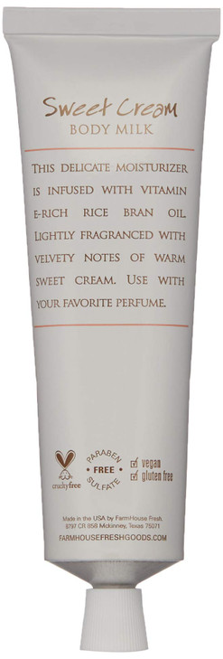 FarmHouse Fresh Sweet Cream Body Milk Travel Lotion Sweet Cream 2 fl oz