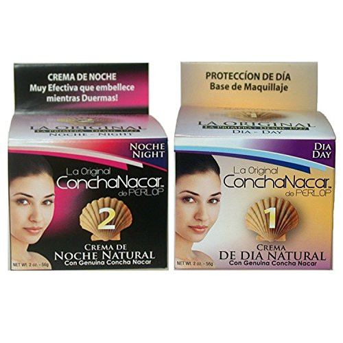 Concha Nacar Face Cream Combo 12 Day Cream 2oz Night Cream 2oz Crema De Dia Crema De Noche Para Piel Manchas En Cara