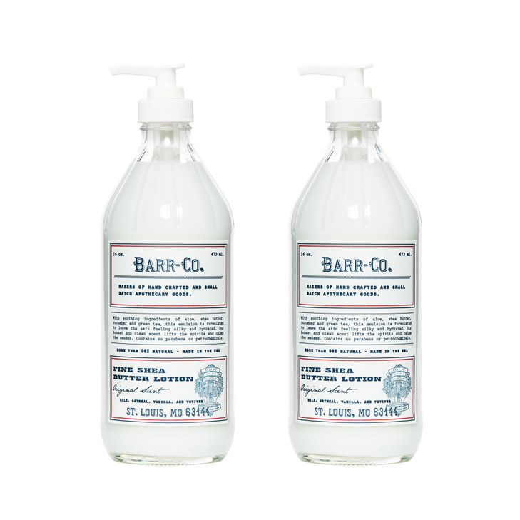 BARRCO Original Scent Shea Butter Lotion for Dry Skin Set Tranquil Milky Scent with Oat Vanilla Vetiver Shea Moisturizin