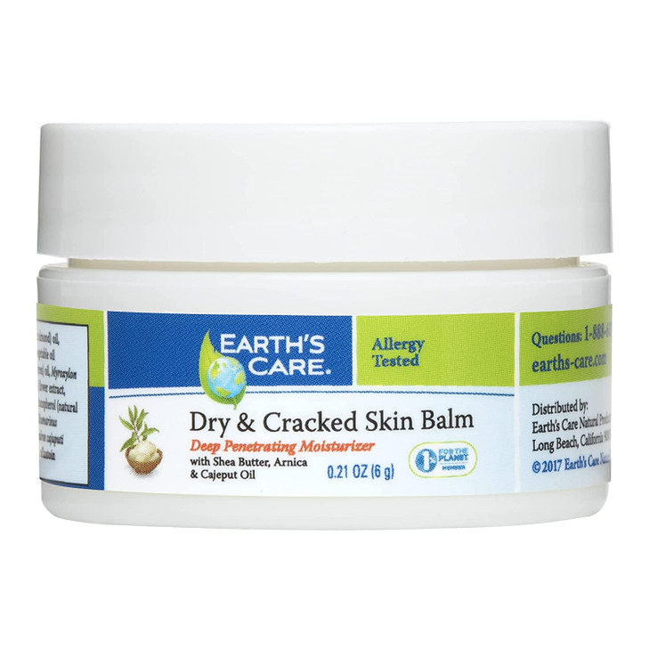 Earths Care Dry and Cracked Skin Balm AllergyTested No Parabens Colors or Fragrances 021 OZ Trial Size