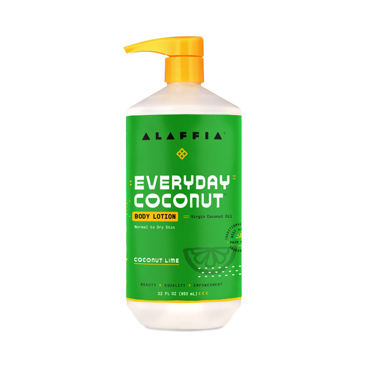 Alaffia EveryDay Coconut Hydrating Body Lotion Normal to Dry Skin Moisturizing Support for Soft Supple Skin Coconut Lime
