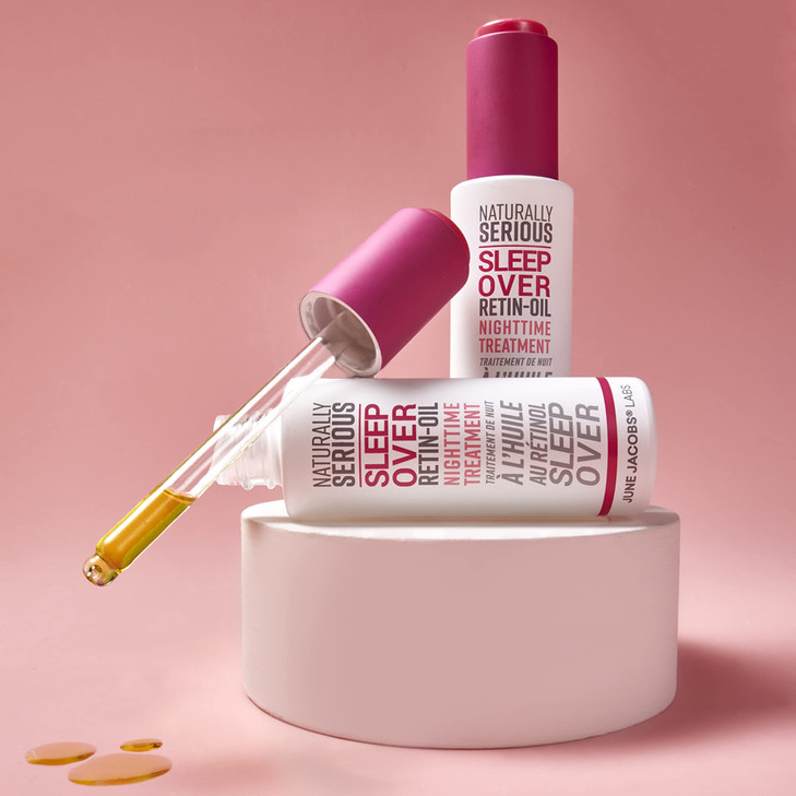 Naturally Serious Sleepover RetinOil Nighttime Treatment Vegan Retinol Oil AntiAging Oil For Face Vegan Skincare Cruelty