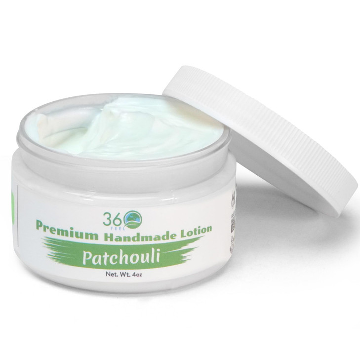 360Feel Patchouli Body Lotion Hydrates with Coconut Olive Oil PlantBased NonGreasy Sensitive Skin All Day Use