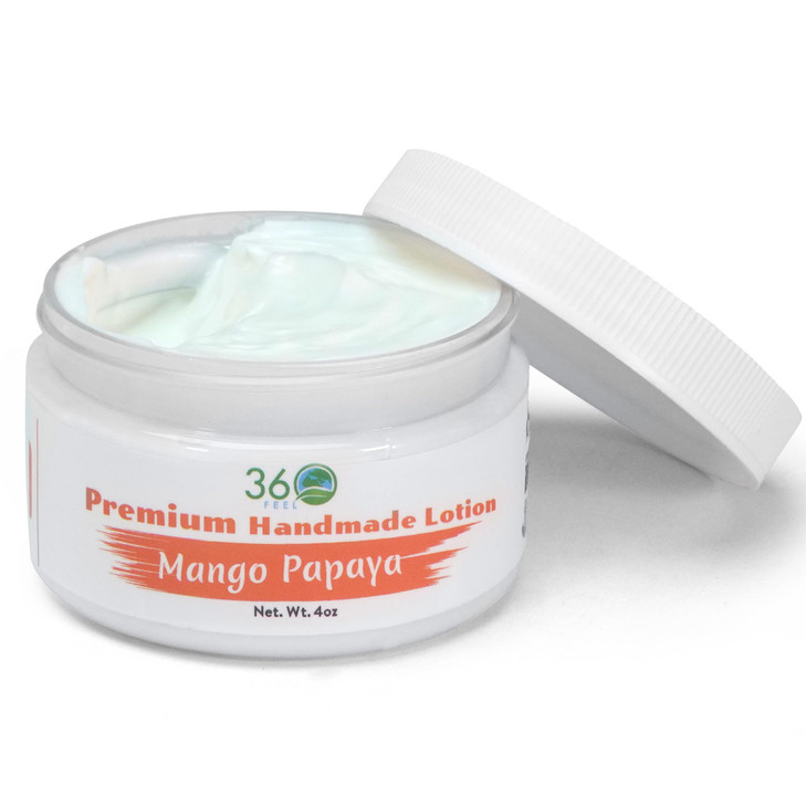 360Feel Mango Papaya Body Lotion Hydrates with Coconut Olive Oil PlantBased NonGreasy Sensitive Skin All Day Use