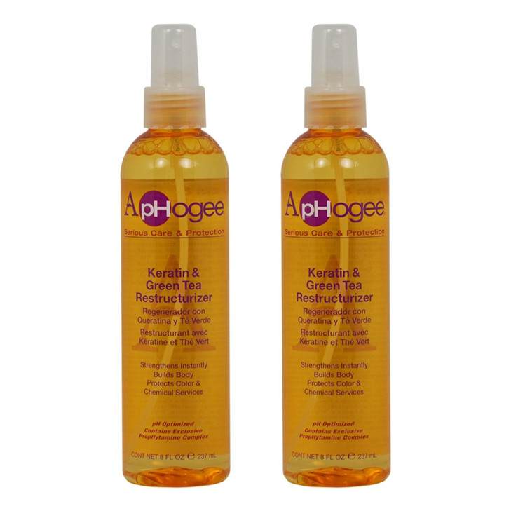 Aphogee Keratin Green Tea Restructurizer 8 oz Pack of 2
