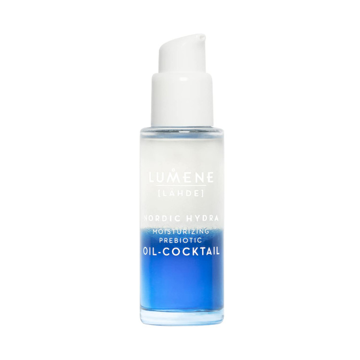 Lumene Nordic Hydra Moisturizing Prebiotic OilCocktail Nurturing BiPhase Face Oil for Dehydrated Skin Skin Barrier Repai