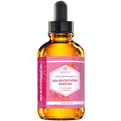 Leven Rose Sea Buckthorn Seed Oil 100 Pure Unrefined Cold Pressed Anti Aging Acne Treatment for Hair Skin and Nails 1 oz