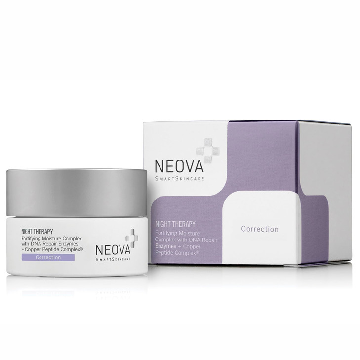 NEOVA SmartSkincare Night Therapy Moisturizer with fortifying nutrition DNA Repair and Copper Tripeptide for overnight r