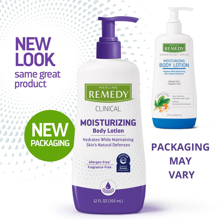 Medline Remedy Clinical Skin Cream Moisturizer FragranceFree 12 fl oz Nourishing for Dry Skin Paraben and SulfateFree Lo