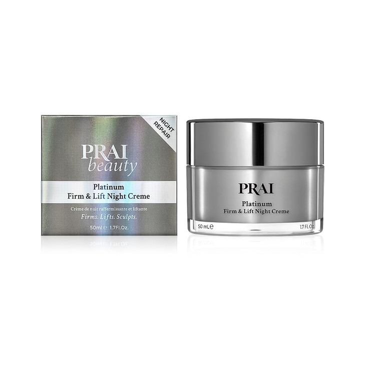 PRAI Beauty Platinum Firm Lift Night Creme AntiAging and Hydrating Night Face Moisturizer for Women Hydrating and Revita