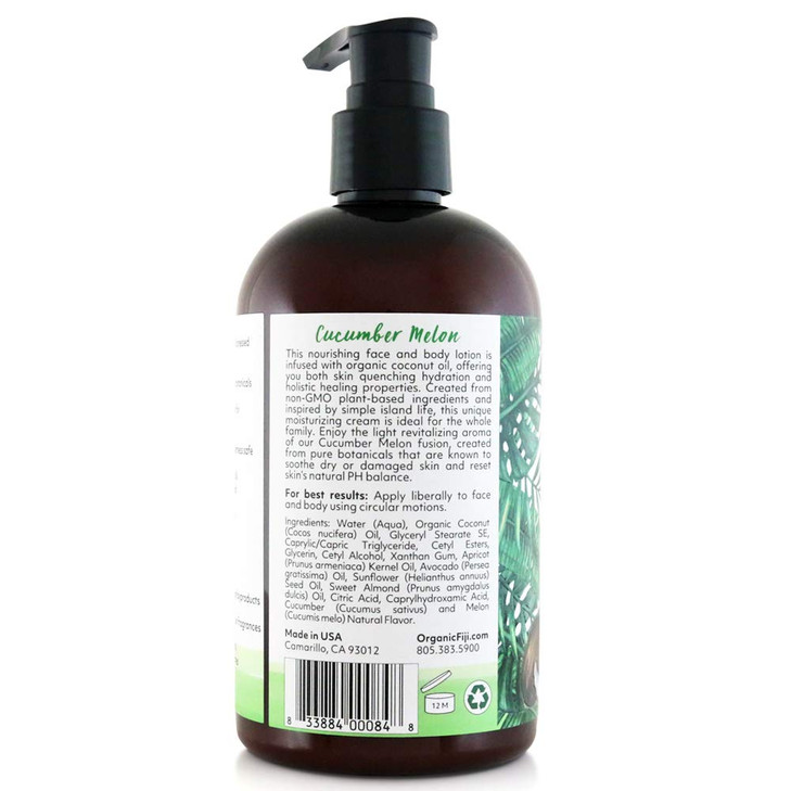 Coco Fiji Face Body Lotion Infused With Coconut Oil Lotion for Dry Skin Moisturizer Face Cream Massage Lotion for Women