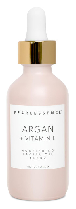 Pearlessence Argan Vitamin E Facial Oil Powerful Hydration to Help Balance Revive Rejuvenate Skin Made in USA Cruelty Fr