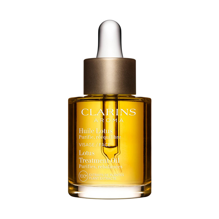 Clarins Lotus Face Oil Treatment Hydrates Tones and Balances Skin Visibly Tightens Pores Minimizes Fine Lines Skin Is Im