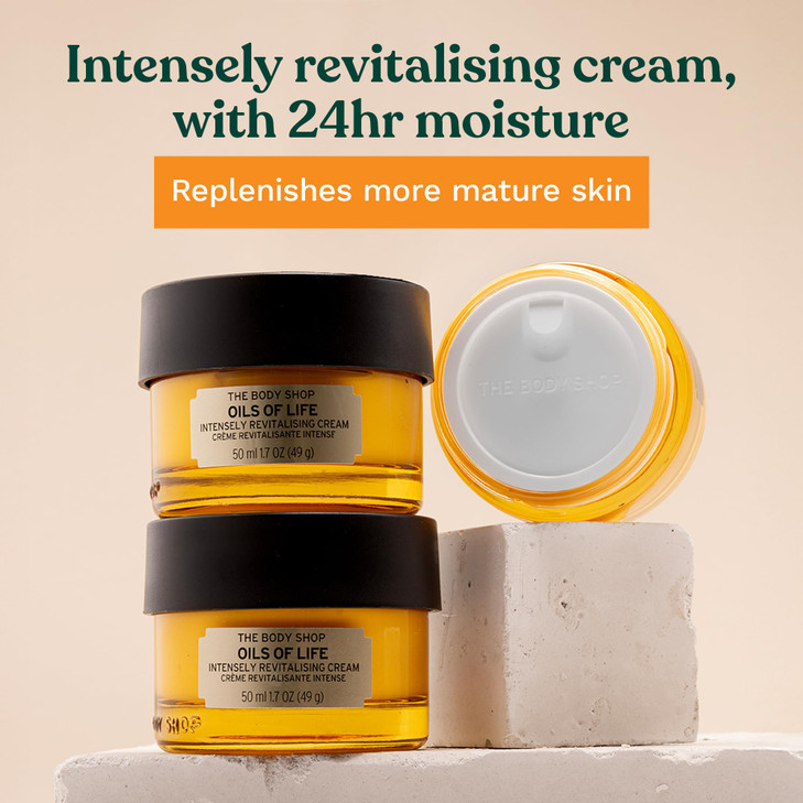 The Body Shop Oils of Life Intensely Revitalizing Cream Lightweight Nourishing Cream Revitalizes Skin 17 Fl Oz