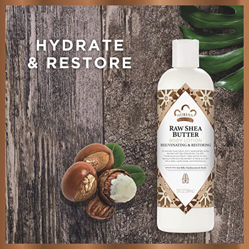 Nubian Heritage Body Lotion Raw Shea Butter for Dry Skin Paraben Free Body Lotion 13 oz