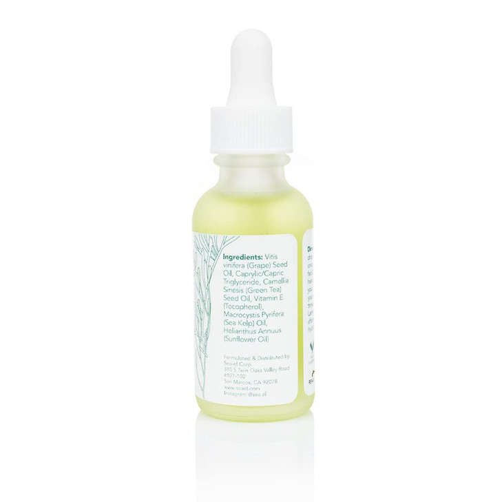 SeaEl Matcha Face Oil Skincare Hydrating Glow Green Tea Sea Kelp Facial Oil Blend Calming Deeply Penetrating Antioxidant