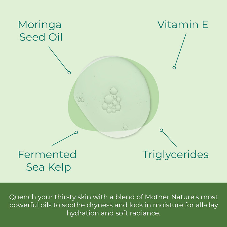 SeaEl Moringa Seed Facial Oil Drops Super Moisturizing AntioxidantRich Glow with Sea Kelp Vitamin E Daily Face Primer Re