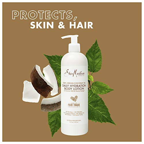 SheaMoisture Daily Hydration Body Lotion Moisturizer 100 Virgin Coconut Oil For All Skin Types Paraben Free 16 oz