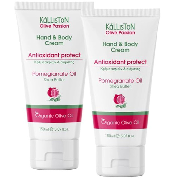 Kalliston Pomegranate Infused Extract Lotion Organic Extra Virgin Olive Oil Hand Body Cream Cruelty Free Made in Histori