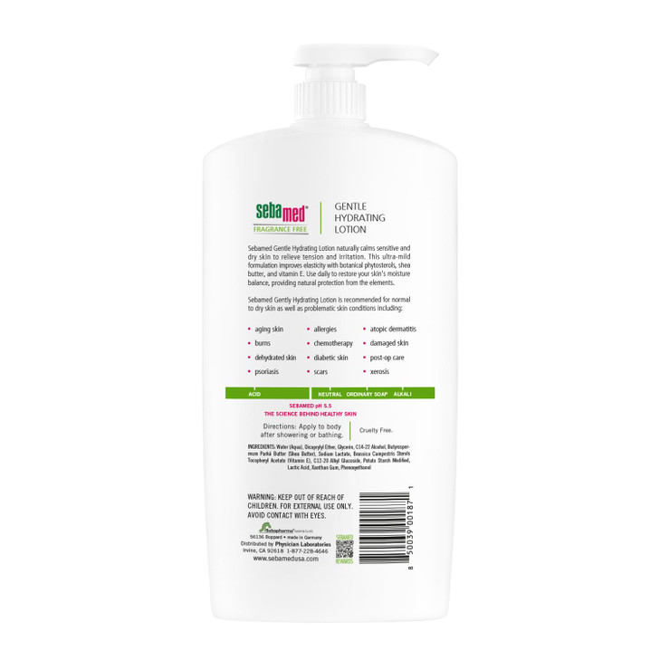 SEBAMED FragranceFree Gentle Hydrating Lotion Ultra Mild Dermatologist Recommended Moisturizer for Normal To Dry Sensiti