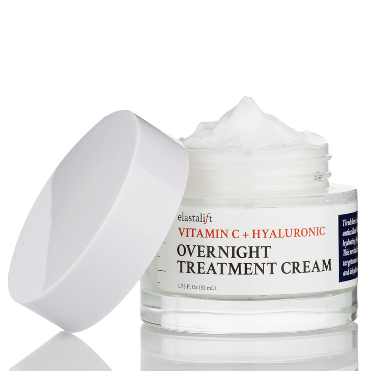 Elastalift Renewing Night Cream Brightening Vitamin C Cream Hyaluronic Acid Moisturizer For Face OilFree Overnight Corre