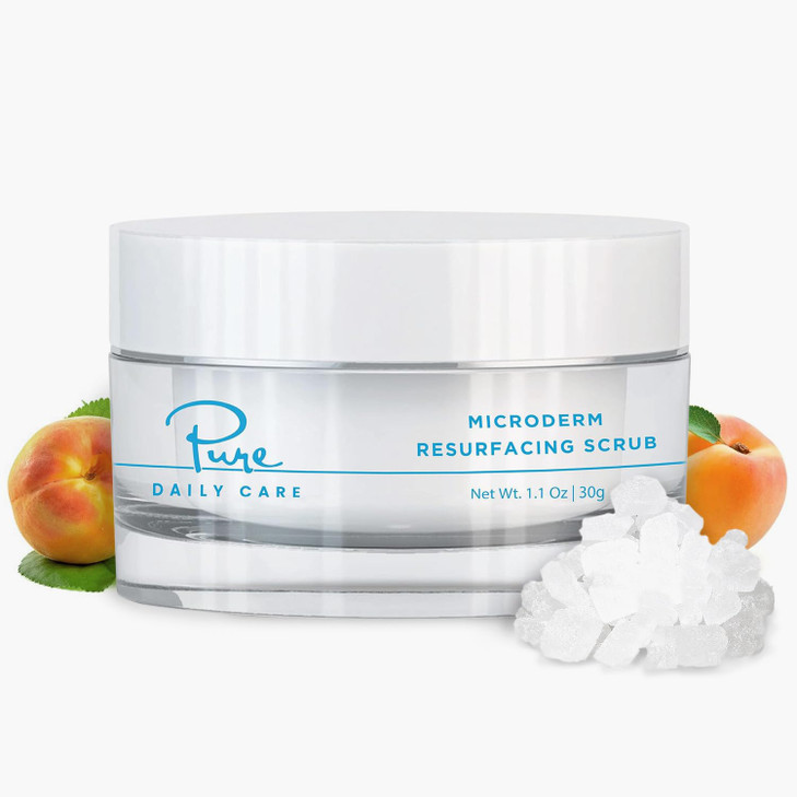 MicroDerm Resurfacing Scrub Exfoliating Polish Crystals AtHome MicroDermabrasion Vitamin A E Squalane