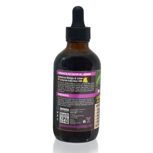 Jamaican Mango Lime Black Castor Oil Hair Scalp Oil for Locs Braids Twists Natural Hair Strengthens Moisturizes Promotes