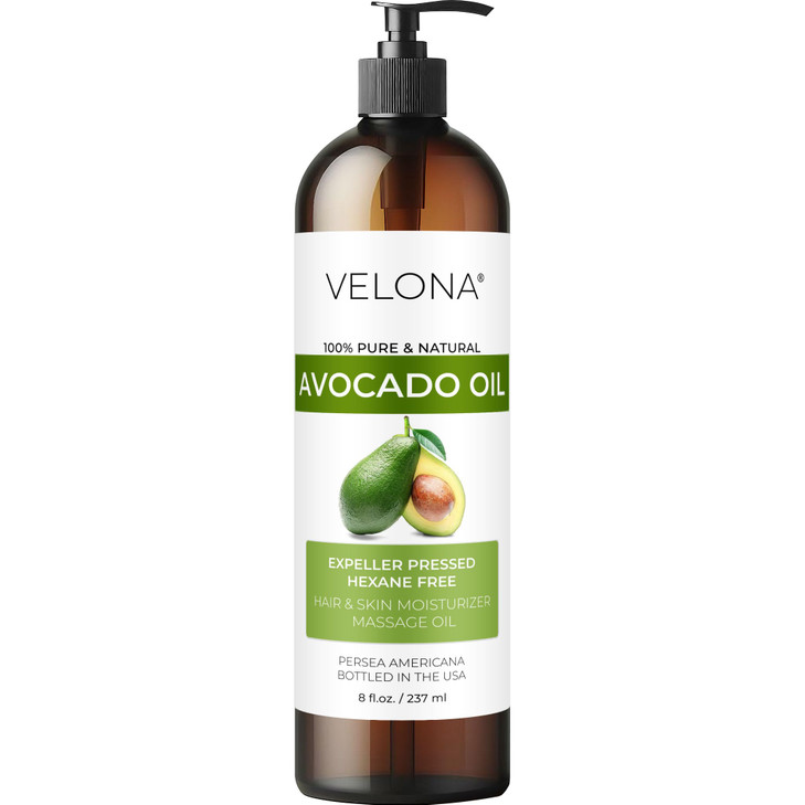 velona Avocado Oil 8 Fl Oz 100 Pure and Natural Carrier Oil ExpellerPressed Hair Body and Skin Care Use Today Enjoy Resu