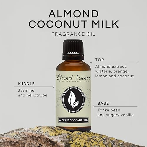 Eternal Essence Oils Almond Coconut Milk 30ml Premium Fragrance Oil for Candle Soap Making Aromatherapy Diffusers Home C