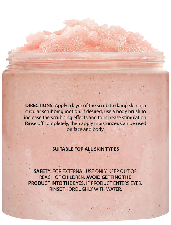 Brooklyn Botany Himalayan Salt Body Scrub Moisturizing and Exfoliating Body Face Hand Foot Scrub Fights Stretch Marks Fi