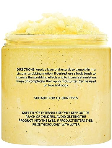 Brooklyn Botany Sweet Orange Body Scrub Moisturizing and Exfoliating Body Face Hand Foot Scrub Fights Stretch Marks Fine
