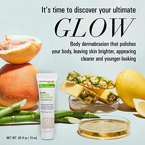 Goldfaden MD Doctors Body Scrub Microdermabrasion wRuby Crystals Bamboo Extract Fruit Enzymes AntioxidantRich Red Buffs