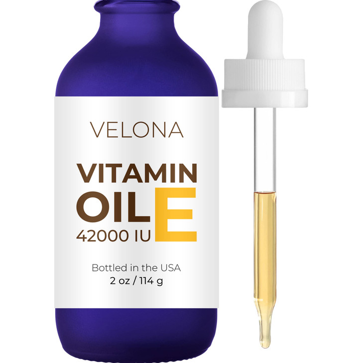 Vitamin E Oil 2 oz 42000 IU 100 Pure Natural for Face Hair Body Skin Care Stretch Marks Nails Cuticles Scars Food Cosmet