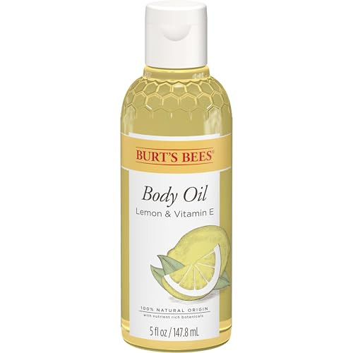 Burts Bees Skin Care Body Oil With Lemon and Vitamin E 100 Natural 5 Ounce Packaging May Vary