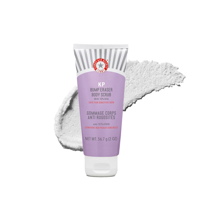 First Aid Beauty KP Bump Eraser Body Scrub with 10 AHA Keratosis Pilaris Skin Exfoliator with Glycolic and Lactic acids