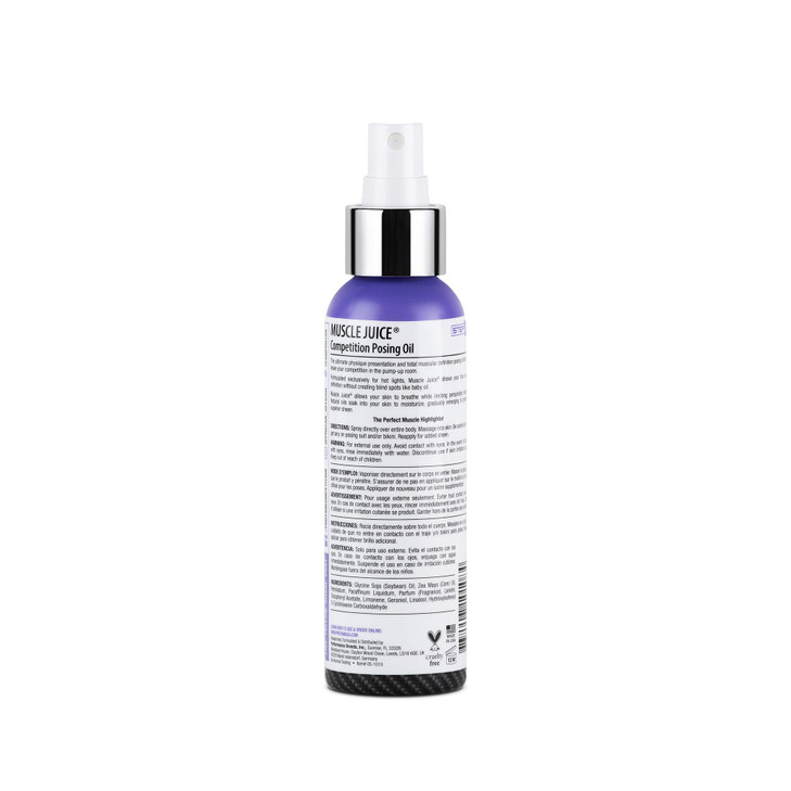 Pro Tan Muscle Juice Maximum Definition Posing Oil Stage Oil Fitness Event Modeling Photoshoot 4 oz
