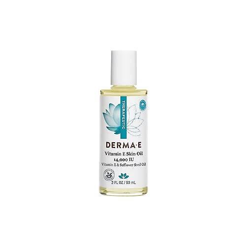 Derma E Vitamin E Skin Oil 14000 IU Safflower Face Oil Hypoallergenic Fragrance Free Facial Skin Care Nourishes and Cond
