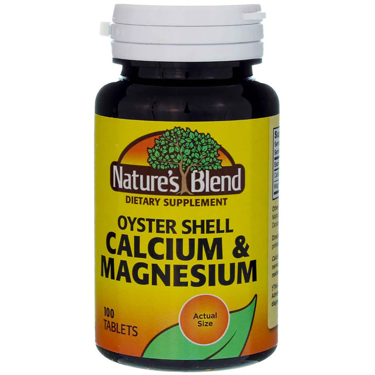 Nature's Blend Oyster Shell Calcium & Magnesium 100 Tabs (079854500233-1a) online at globaldelivered
