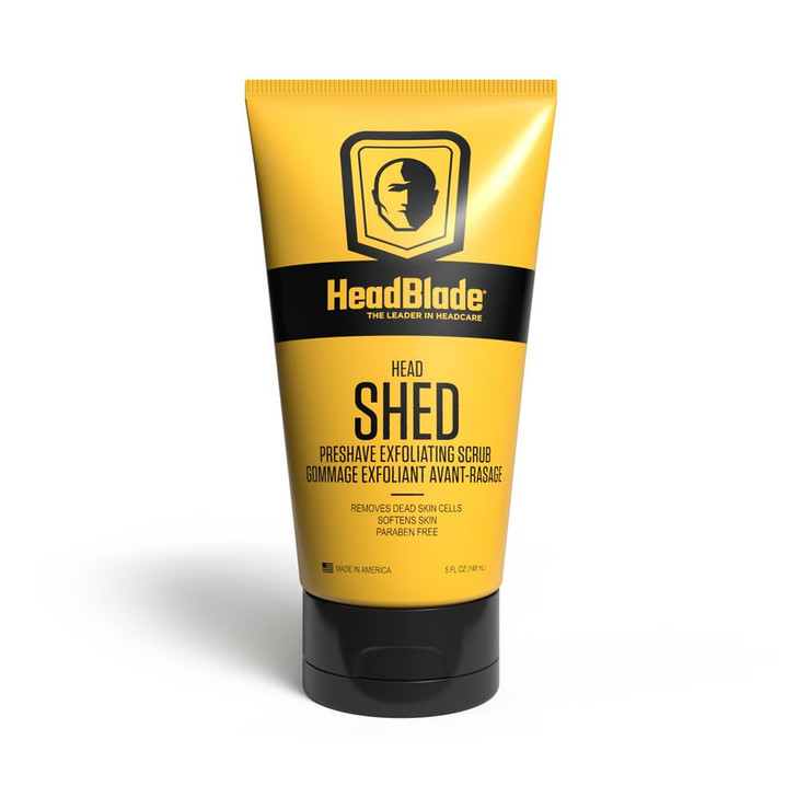 HeadBlade HeadShed Mens Exfoliating Scrub 5 oz Face Wash Cleanser Removes Dead Skin and Preps for Great Shave