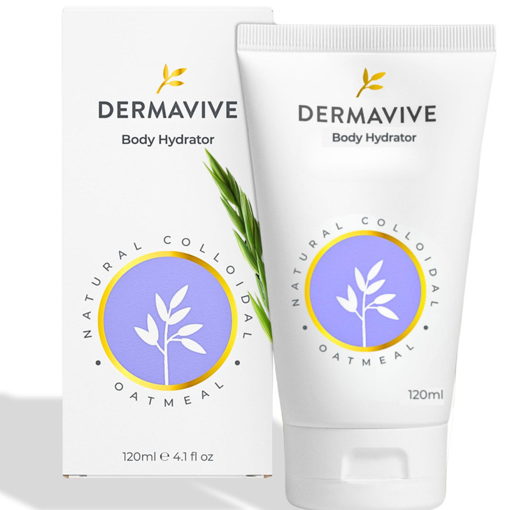 Dermavive Oatmeal Body Hydrator Colloidal Oatmeal Moisturizing Oil for Itchy Dry Flaky Sensitive Skin Nourishing AfterSh