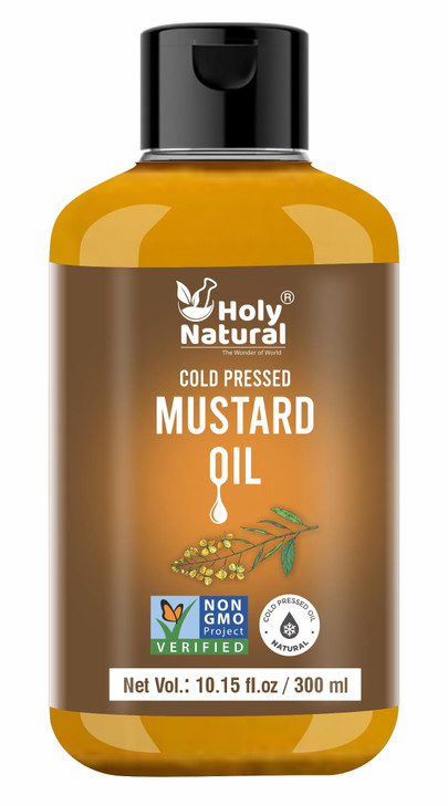 Mustard Oil 1015 FL Oz300 ml Cold pressed Pure Natural ColdPressed No GMO Untreated and Unrefined I Packed with omega 3
