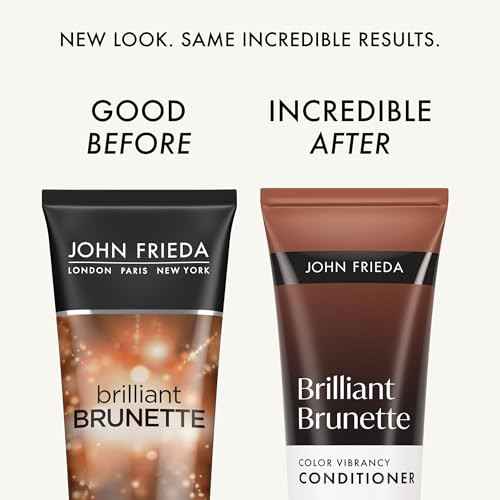 John Frieda Brilliant Brunette, Color Boosting Conditioner, Enhances and Protects Multi-Dimensional Tones, With Sweet Almond Oil to Rehydrate and Rep online at globaldelivered
